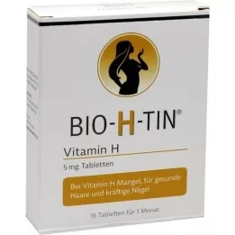 BIO-H-TIN Vitamina H 5 mg para 1 mês comprimidos, 15 unid