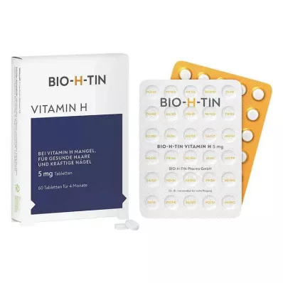 BIO-H-TIN Comprimidos de vitamina H 5 mg, 60 unidades BIO-H-TIN Comprimidos de vitamina H 5 mg, 60 unidades