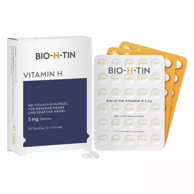 BIO-H-TIN Comprimidos de vitamina H 5 mg, 90 unidades BIO-H-TIN Comprimidos de vitamina H 5 mg, 90 unidades