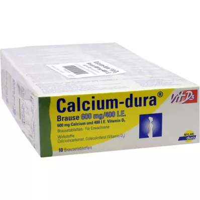 CALCIUM DURA Vit D3 Effervescent 600 mg/400 U.I., 50 unid