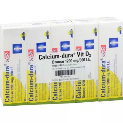 CALCIUM DURA Vit D3 efervescente 1200 mg/800 U.I., 50 unid CALCIUM DURA Vit D3 efervescente 1200 mg/800 U.I., 50 unid