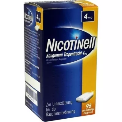 NICOTINELL Pastilha elástica de frutos tropicais 4 mg, 96 unid