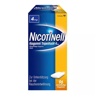 NICOTINELL Pastilha elástica de frutos tropicais 4 mg, 96 unid