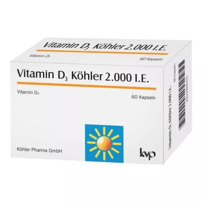 Vitamina D3 Köhler 2000 IE cápsulas, 60 unidades Vitamina D3 Köhler 2000 IE cápsulas, 60 unidades