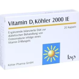 VITAMIN D3 KÖHLER 2.000 cápsulas I.U., 20 unid