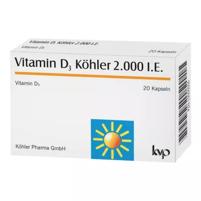 Vitamina D3 Köhler 2000 IE cápsulas, 20 unidades Vitamina D3 Köhler 2000 IE cápsulas, 20 unidades