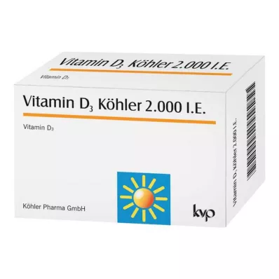 Vitamina D3 Köhler 2000 IE cápsulas, 120 peças Vitamina D3 Köhler 2000 IE cápsulas, 120 peças