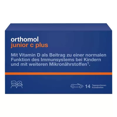 ORTHOMOL Junior C plus comprimidos mastigáveis, 14 unid