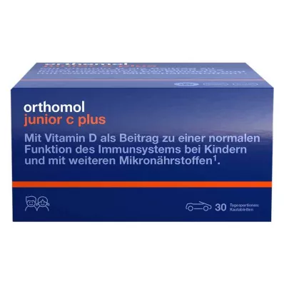 ORTHOMOL Junior C plus comprimidos mastigáveis tangerina/laranja, 30 unid ORTHOMOL Junior C plus comprimidos mastigáveis tangerina/laranja, 30 unid