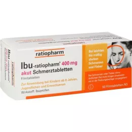 IBU-RATIOPHARM 400 mg comprimidos revestidos por película para dor aguda, 50 unidades