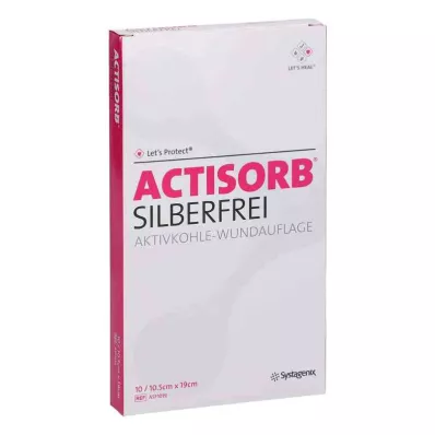 ACTISORB SILBERFREI Carvão ativado de 10,5x19 cm, 10 unid