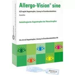 ALLERGO-VISION seno 0,25 mg/ml AT em dose única, 10X0,4 ml