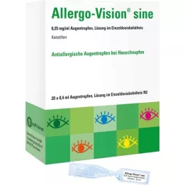 ALLERGO-VISION seno 0,25 mg/ml AT em dose única, 20X0,4 ml