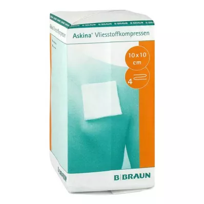 Tecido não tecido Askina compr. 10x10 cm não estéril 4 vezes, 100 peças
