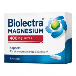 BIOLECTRA Magnésio 400 mg ultra capsules, 20 unid