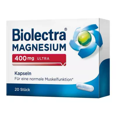 BIOLECTRA Magnésio 400 mg ultra capsules, 20 unid BIOLECTRA Magnésio 400 mg ultra capsules, 20 unid