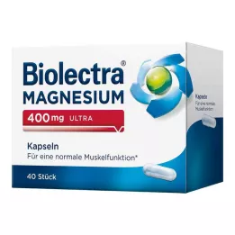 BIOLECTRA Magnésio 400 mg ultra capsules, 40 unid