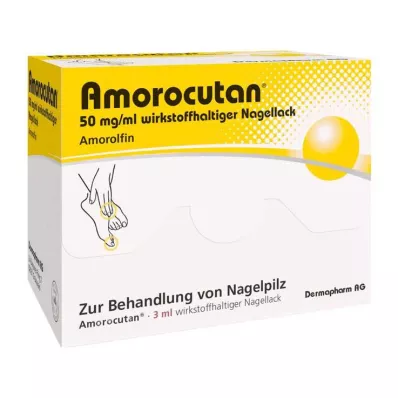 AMOROCUTAN 50 mg/ml de verniz de unhas com ingrediente ativo, 3 ml AMOROCUTAN 50 mg/ml de verniz de unhas com ingrediente ativo, 3 ml