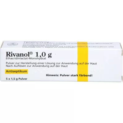 RIVANOL 1,0 g de pó, 5 unid