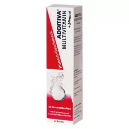 ADDITIVA Multivit + Mineral Peach R comprimidos efervescentes, 20 unidades