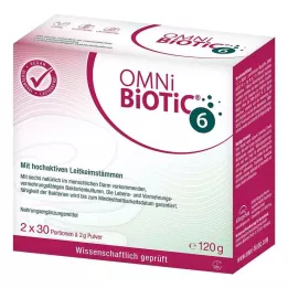 OMNI Embalagem dupla de BiOTiC 6 em pó, 2X60 g