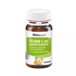 SOVITA CARE Vitamina C 300 cápsulas de longa duração, 90 cápsulas