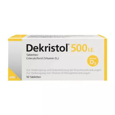 DEKRISTOL 500 comprimidos I.U., 50 unidades DEKRISTOL 500 comprimidos I.U., 50 unidades
