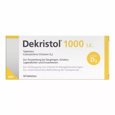 DEKRISTOL 1.000 comprimidos I.U., 50 unidades