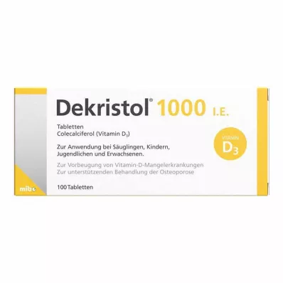 DEKRISTOL 1.000 comprimidos I.U., 100 unidades