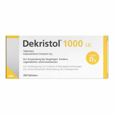 DEKRISTOL 1.000 comprimidos I.U., 200 pcs