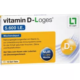 VITAMIN D-LOGES 5.600 U.I. comprimidos mastigáveis para depósito semanal, 15 unidades