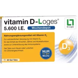 VITAMIN D-LOGES 5.600 U.I. comprimidos mastigáveis para depósito semanal, 30 unidades