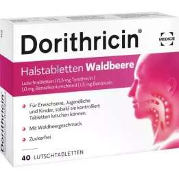 DORITHRICIN Pastilhas para a garganta de bagas silvestres, 40 unid