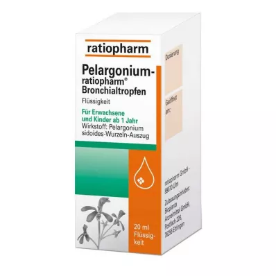 PELARGONIUM-RATIOPHARM Gotas brônquicas, 20 ml PELARGONIUM-RATIOPHARM Gotas brônquicas, 20 ml