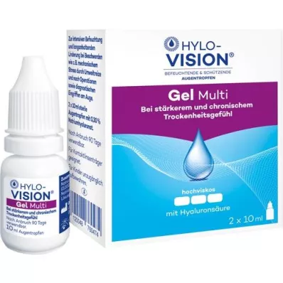 HYLO-VISION Colírio em gel multi, 2X10 ml