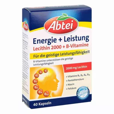 Cápsulas de vitaminas Abbey Lecithin 2000 Plus B (40 peças) Cápsulas de vitaminas Abbey Lecithin 2000 Plus B (40 peças)