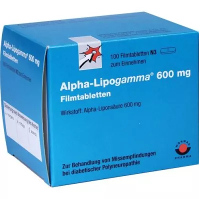 ALPHA-LIPOGAMMA Comprimidos revestidos por película de 600 mg, 100 unidades