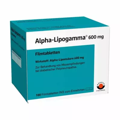 ALPHA-LIPOGAMMA Comprimidos revestidos por película de 600 mg, 100 unidades