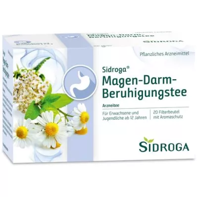 SIDROGA Saquetas de filtro para chá calmante gastrointestinal, 20X2,0 g