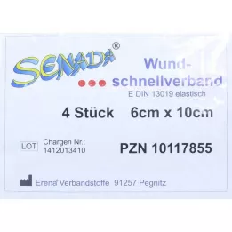 SENADA Penso para feridas 6x10 cm, 4 peças