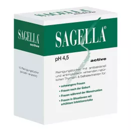 SAGELLA toalhetes de limpeza activos, 10 unidades