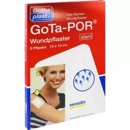 GOTA-POR Pensos para feridas estéreis 100x150 mm, 5 unidades