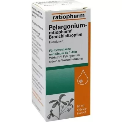 PELARGONIUM-RATIOPHARM Gotas brônquicas, 50 ml