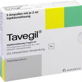 TAVEGIL Solução injetável 2 mg/2 ml ampolas, 5X2 ml