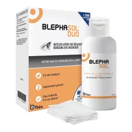 BLEPHASOL Duo 100 ml loção+100 discos de limpeza, 1 P