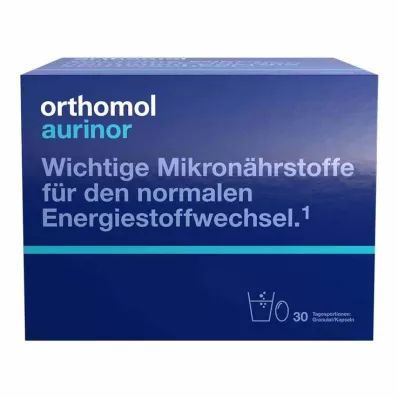 ORTHOMOL Embalagem combinada de grânulos/cápsulas de aurinor, 30 unidades ORTHOMOL Embalagem combinada de grânulos/cápsulas de aurinor, 30 unidades