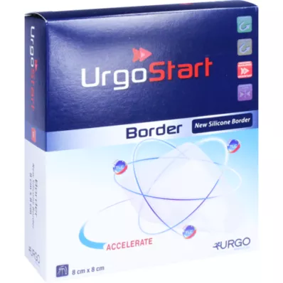 URGOSTART Penso de espuma de 8x8 cm para feridas, 10 unidades