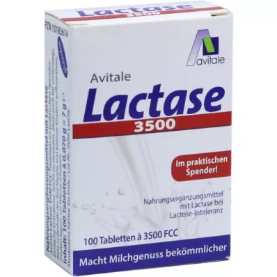 LACTASE 3.500 FCC Comprimidos em dispensador de clique, 100 unidades