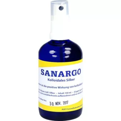 SANARGO Frasco de spray de prata coloidal, 100 ml