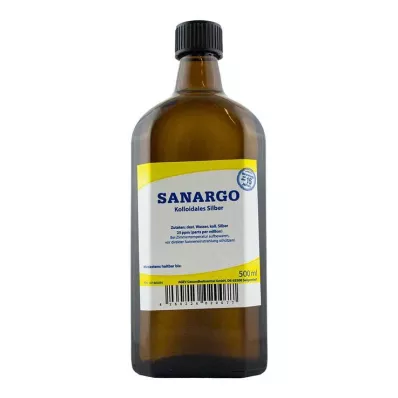SANARGO Frascos de prata coloidal, 500 ml